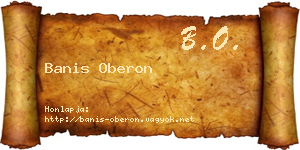 Banis Oberon névjegykártya